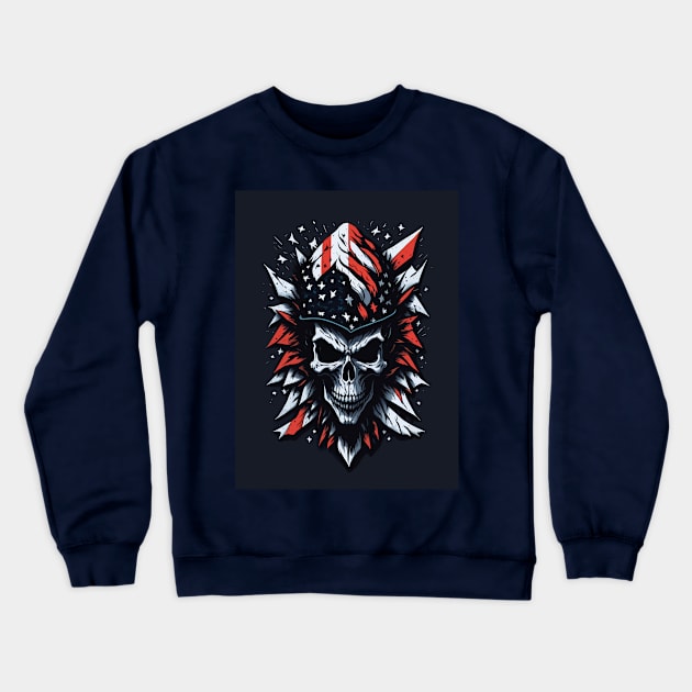 American Skull Crewneck Sweatshirt by By_Russso